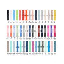 Single Color Silicone Watch Band For Ap-ple Watch Series 4 5 6 Se, Fashion Ap-ple Watch Band Silicon thumbnail-1