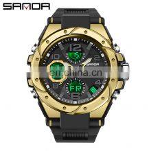 Sanda 6008 Relogio Masculino Sport Men's Watches Luminous Waterproof Analogue Digital Watches Men'S thumbnail-1