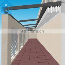Waterproof Metal Retractable Shade System Canopies Outdoor PVC Fabric Folding Roof Pergola