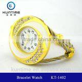 China Bracelet Watch With Beautiful Crystal Watch Glass Face Bangle Watches thumbnail-1