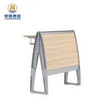 JS Group School and Classroom Lecture Hall Chair With Desk Metal and Wood Frame thumbnail-3