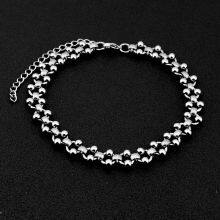 Punk Hip-hop Fancy Handmade Round Beads Stainless Steel O Word Clavicle Chain Necklace Accessaries Choker for Women Men Jewelry thumbnail-4