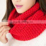 Hot Selling Fashion Infinity Solid Color Knitting Scarf for Women thumbnail-2