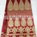 Mitaco African Raw Silk George Fabric Wholesale George Lace for Clothing MGP0005 thumbnail-1