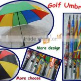 Straight golf umbrella