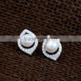 Fashion 925 Silver Double Pearl Earrings for Women for Gift thumbnail-2