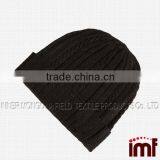 100% Pure Cashmere Cable Knit Hat, Super Soft Beanie thumbnail-2
