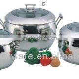 Geman Technologic Apple Shape Stainless Steel Cookware Pots With Induction Bottom and Wire Handle