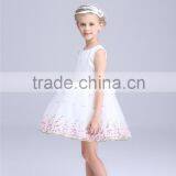 Floral Embroidered Children Girl Dress Butterfly Knot Princess Baby Girl Dress OEM Service thumbnail-4