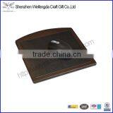 New Simple Walnut Construction Top- Grain Leather Mouse Pad With Felt Bottom