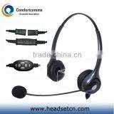 USB Binaural Softphone Website VOIP Headphones
