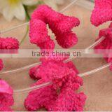 Wholesale Dyed in Rose Red Coral Natural Material Coral Gemstone for Jewellery Making thumbnail-1