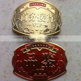 Custom Metal Wine Label 3M Adhesive Metal Stickers