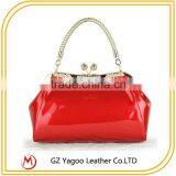 Vivid Patent Leather Tote Bag Shiny Frame Bag thumbnail-1