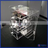 China supplier acrylic makeup organizer clear box cosmetic cases / acrylic jewelry display cases wholesale