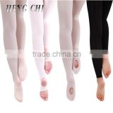 8 color hole stirrup footed quality dance tights pantyhose for ballet women girls manufacture