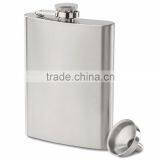 Customized Premium 8OZ, 304 (18/8) Stainless Steel Liquor Hip Flask With Funnel