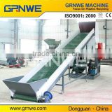Portable plastic recycling belt conveyor with magnet