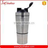 Black Coating Stainless Steel Vaccum Protein Shaker Bottle With 200ML Storage for Nutrition Powder Quality Choice thumbnail-4