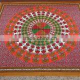 Round Mandala Peocock Prints Bedthrows thumbnail-4