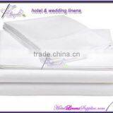 cotton hotel bed linen , plain hotel bedding made of 200TC white plain percale fabric