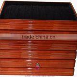 High-end Glossy Stackable Wooden Jewelry Display Tray thumbnail-1