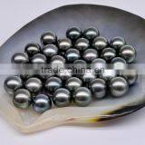 9-10 mm AAA Perfect Round Top Quality Hawaiian Black Pearls thumbnail-3