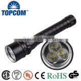 3* XM-L2 LED High Lumen LED Diving Flashlight For Scuba Diving Equipment thumbnail-1