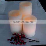 Home Interior Decorative Flat Top White Pillar Set Electric Realistic Flicker Wax Candle With Timer thumbnail-2