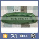 Glazed Green Porcelain Dish Plate in Emerald Green thumbnail-2