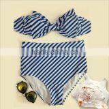 2 PCS Women Hot Sexy Vintage Push Up High Waist Bikini Set thumbnail-6