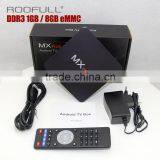 Roofull Newest MX Plus Ram 1g Rom 8g Quad Core MX Plus Ii Android TV Box MX Plus 2 RK3229 TV Box thumbnail-4