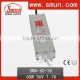 Waterproof IP67 60W 18-36V Constant Current LED Driver(SMA-60-36) thumbnail-2