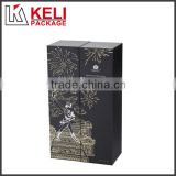 New product double open cardboard wine display box for1 bottle with two cups
