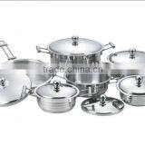 High Quality Cooking Pots 12pcs Stainless Steel Thermometer Cookware Set thumbnail-1