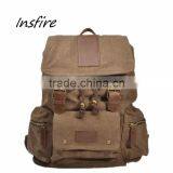 2016 Canvas Leather Backpack Leisure Mens Messenger Bag thumbnail-1