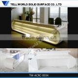 Custom high end marble high gloss reception desk front desk