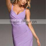 2013 Fashion Lilac Sexy Sleeveless Wrap Knee-Length Dress thumbnail-1