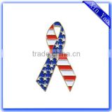 Wholesale USA flag design cheap ribbon badge                        
                                                Quality Choice