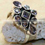 925 Sterling Silver Amethyst Cocktail Ring thumbnail-1