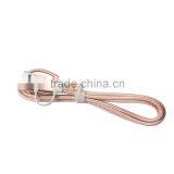 Android Galaxy S7/Edge Rose Gold USB Cable, Braided Metal Jacket USB to 8pin for IPhone 6s, for IPad Air 2 Mini IPad Pro thumbnail-2