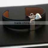 High Quality promotional custom leather bracelets,MOQ 2ps per stye