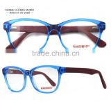 New Crystal Blue Dark Red Cute Men/Women Fashion Design Glasses Frame Clean lens Acetate Eyeglasses Optical Eyewear 51BG24010