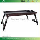 Lacquered Black Bamboo Bed Tray , Breakfast Desk With Foldable Legs thumbnail-3