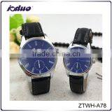 Fashion Blue Glass Couple Watch For Men And Women thumbnail-1