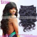 Brazilian Body Wave Double Weft Hair Extension Human Clip In Hair Extensions thumbnail-1