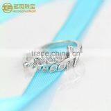 Factory Directly Wholesale 925 Sterling Silver Lucky Leaves Gemstone Rings thumbnail-4