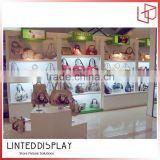 Fashion handbag store display rack handbag display glass rack bag display rack