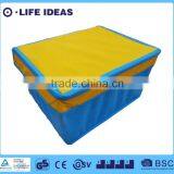 Fabric Polyester Toys Storage Box With Lid Covered Pure Color Printing thumbnail-1