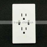 US Type Electrical Plugs Outlet Double USB Ports Wall Switch and Socket